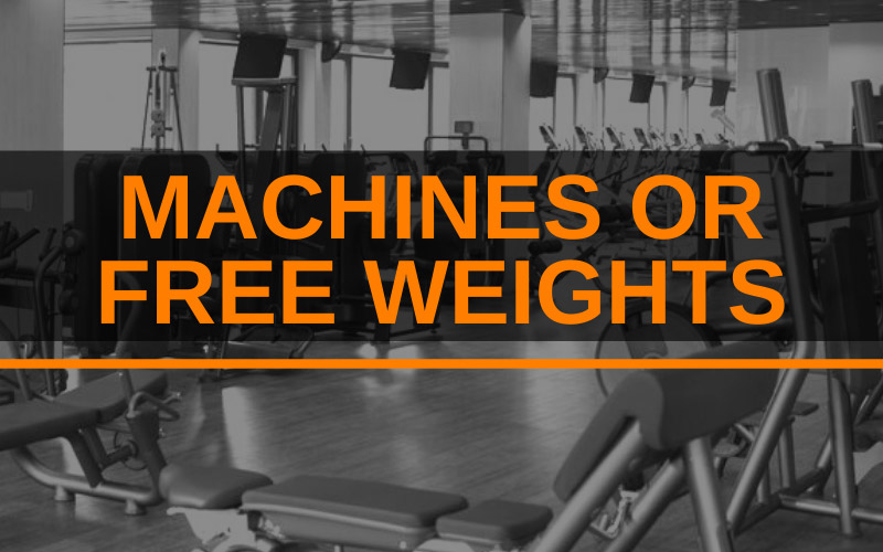 Machines or Free Weights Title Card.